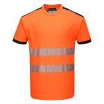 Portwest PW3 Hi Vis Cotton Comfort T-Shirt SS S OrangeBlk POW28788