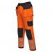 Portwest PW3 Hi Vis Holster Pocket Work Trousers 30 OrangeBlk POW28968