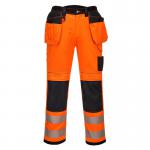 Portwest PW3 Hi Vis Holster Pocket Work Trousers 46 OrangeBlk POW29133