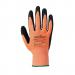 Portwest Amber Cut Glove 1 Pair Nitrile Foam 2XL OrangeBlack A643AMRXXL POW29258