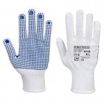 Portwest Polka Dot Glove S WhiteBl (Pack of 12) POW29333