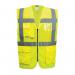 Portwest Madrid Hi Vis Half Mesh Executive Vest XS Yellow (Pack of 10) POW29690