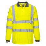 Portwest Hi Vis Polo Shirt LS XS Yellow POW29699