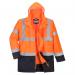 Portwest Hi Vis 5-in-1 Contrast Essential Jacket XS OrangeNavy POW29892