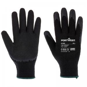 Portwest Classic Grip Glove Latex XL Blk Pack of 12 POW30214