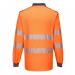 Portwest PW3 Hi Vis Cotton Comfort Polo Shirt LS L OrangeNavy POW30349