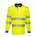 Portwest PW3 Hi Vis Cotton Comfort Polo Shirt LS 4XL YellowBlk POW30355