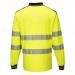 Portwest PW3 Hi Vis Cotton Comfort Polo Shirt LS 4XL YellowBlk POW30355