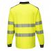 Portwest PW3 Hi Vis Cotton Comfort Polo Shirt LS L YellowBlk POW30357