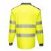 Portwest PW3 Hi Vis Cotton Comfort Polo Shirt LS L YellowNavy POW30365