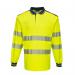 Portwest PW3 Hi Vis Cotton Comfort Polo Shirt LS M YellowNavy POW30366