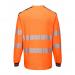 Portwest PW3 Hi Vis Cotton Comfort T-Shirt LS 4XL OrangeNavy POW30371