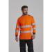 Portwest PW3 Hi Vis Cotton Comfort T-Shirt LS 4XL OrangeNavy POW30371