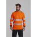 Portwest PW3 Hi Vis Cotton Comfort T-Shirt LS 4XL OrangeNavy POW30371