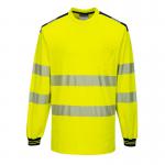 Portwest PW3 Hi Vis Cotton Comfort T-Shirt LS 4XL YellowBlk POW30379