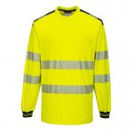 Portwest PW3 Hi Vis Cotton Comfort T-Shirt LS 3XL YellowBlk POW30386