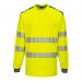 Portwest PW3 Hi Vis Cotton Comfort T-Shirt LS 4XL YellowNavy POW30387