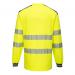 Portwest PW3 Hi Vis Cotton Comfort T-Shirt LS 4XL YellowNavy POW30387