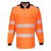 Portwest PW3 Hi Vis Cotton Comfort Polo Shirt LS 4XL OrangeBlk POW30421