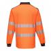 Portwest PW3 Hi Vis Cotton Comfort Polo Shirt LS 4XL OrangeBlk POW30421