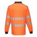 Portwest PW3 Hi Vis Cotton Comfort Polo Shirt LS L OrangeBlk POW30423