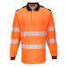 Portwest PW3 Hi Vis Cotton Comfort Polo Shirt LS L OrangeBlk POW30423