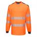 Portwest PW3 Hi Vis Cotton Comfort T-Shirt LS L OrangeBlk POW30431