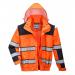 Portwest Hi Vis 3-in-1 Contrast Winter Bomber Jacket XS OrangeBlk POW30474