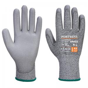 Portwest Vending MR Cut PU Palm Glove XS Gry Pack of 24 POW30510