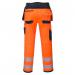 Portwest PW3 Hi Vis Holster Pocket Work Trousers 28 OrangeNavy POW30705