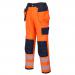 Portwest PW3 Hi Vis Holster Pocket Work Trousers 28 OrangeNavy POW30705