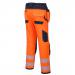 Portwest PW3 Hi Vis Holster Pocket Work Trousers 28 OrangeNavy POW30705