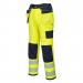 Portwest PW3 Hi Vis Holster Pocket Work Trousers 28 YellowNavy POW30718