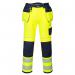 Portwest PW3 Hi Vis Holster Pocket Work Trousers 30 YellowNavy POW30719