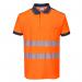 Portwest PW3 Hi Vis Cotton Comfort Polo Shirt SS L OrangeNavy POW30924