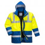 Portwest Hi Vis Contrast Winter Traffic Jacket XS YellowRoyal POW30958