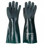 Portwest Double Dipped PVC Gauntlet 45cm XL Green (Pack of 12) POW31093