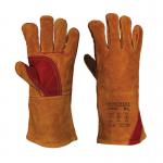 Portwest Reinforced Welding Gauntlet 3XL Brown (Pack of 6) POW31243