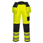 Portwest PW3 Hi Vis Holster Pocket Work Trousers 28 YellowBlk Short POW31371