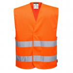 Portwest Hi Vis Mesh Two Band Vest 4X5X Orange (Pack of 10) POW31677