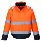 Portwest Hi Vis 2-in-1 Contrast Essential Lite Bomber Jacket L OrangeNavy POW31783