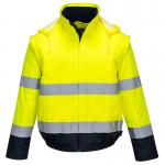 Portwest Hi Vis 2-in-1 Contrast Essential Lite Bomber Jacket L YellowNavy POW31789