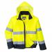 Portwest Hi Vis 2-in-1 Contrast Essential Lite Bomber Jacket L YellowNavy POW31789