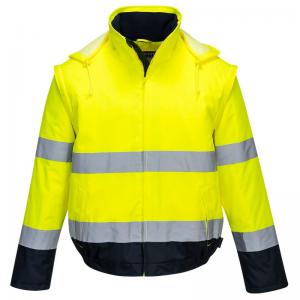 Portwest Hi Vis 2-in-1 Contrast Essential Lite Bomber Jacket L