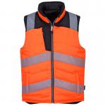 Portwest PW3 Hi Vis Reversible Bodywarmer L OrangeBlk POW31917
