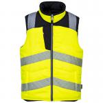 Portwest PW3 Hi Vis Reversible Bodywarmer L YellowBlk POW31923