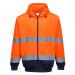 Portwest Hi Vis Contrast Zipped Hoodie L OrangeNavy POW31971