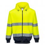 Portwest Hi Vis Contrast Zipped Hoodie L YellowNavy POW31977