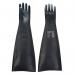 Portwest Hweight Latex Rubber Gauntlet 600mm XL Blk (Pack of 12) POW32442