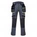 Portwest DX4 Detachable Holster Pocket Trousers 28 Metal Gry POW32610